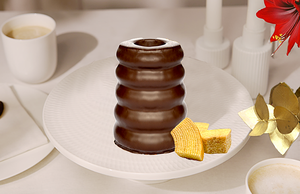 Baumkuchen mit Edel-Zartbitterkuvertüre